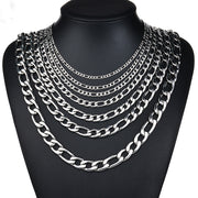 Titanium Steel Jewelry Figaro Cuba Chain Men