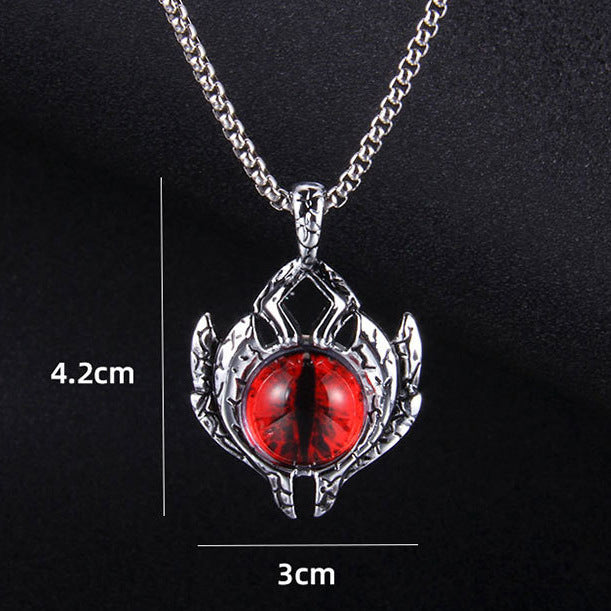 Fashion Devil Eyes Stainless Steel Necklace Jewelry For Men