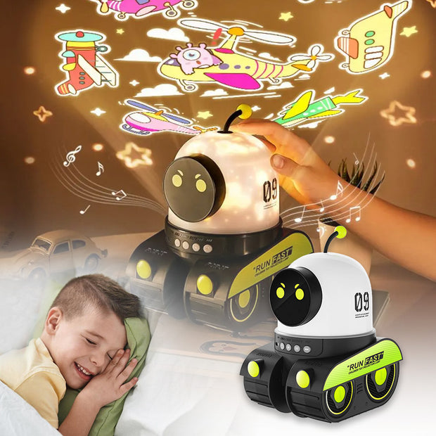 Robot Projection Lamp Bluetooth Music For Kids Bedroom Christmas Party Decoration