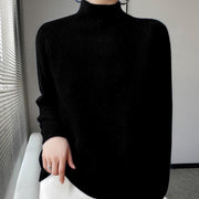 Pure Wool Half Turtleneck Pullover Solid Color Simple Bottoming Sweater