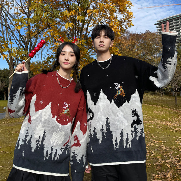 Men's And Women's Jacquard Christmas Pullover Sweater